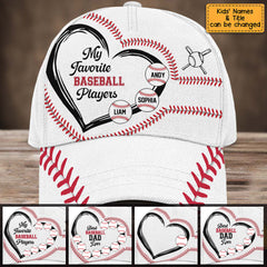 Personalized For Dad My Favorite Baseball Players Cap