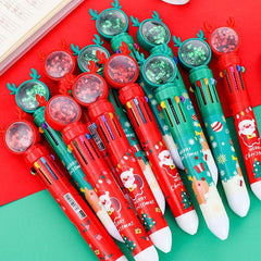 Christmas ten-color ballpoint pen Christmas small gift