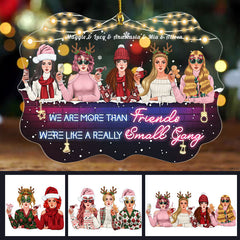 Besties Forever - Personalized Acrylic Ornament, Christmas Gift For Sisters, Best Friends, Besties