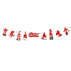 Christmas decoration flag cartoon faceless paper flag colorful flag scene atmosphere layout supplies