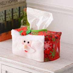 Christmas desktop decoration atmosphere layout Christmas supplies snowman tissue box