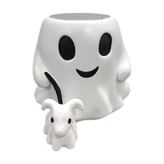 Halloween Ghost Bucket,Ghost Walking Dog Planter, 2025 New Ghost Flower Pot, Funny Ghost Planter, Ghost Candy Bowl Decor, Treat Buckets, Halloween Indoor Outdoor Decoration