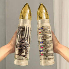 US Military World Tour Custom Bullet Tumbler Gift For Veteran