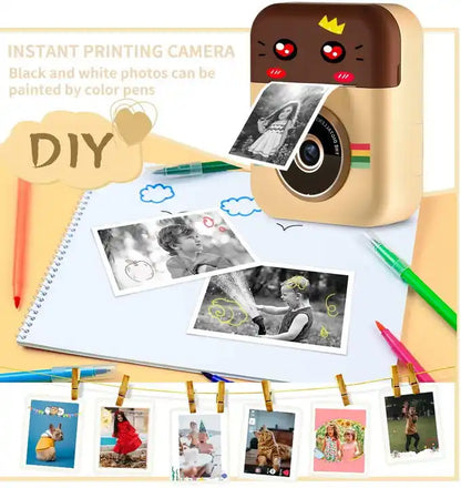 Personalized Kids Instant Print Camera - Zero Ink Camera HD Digital Camera - Gift for Kids