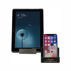Desktop leather mobile phone holder-personalized name customization-tablet holder
