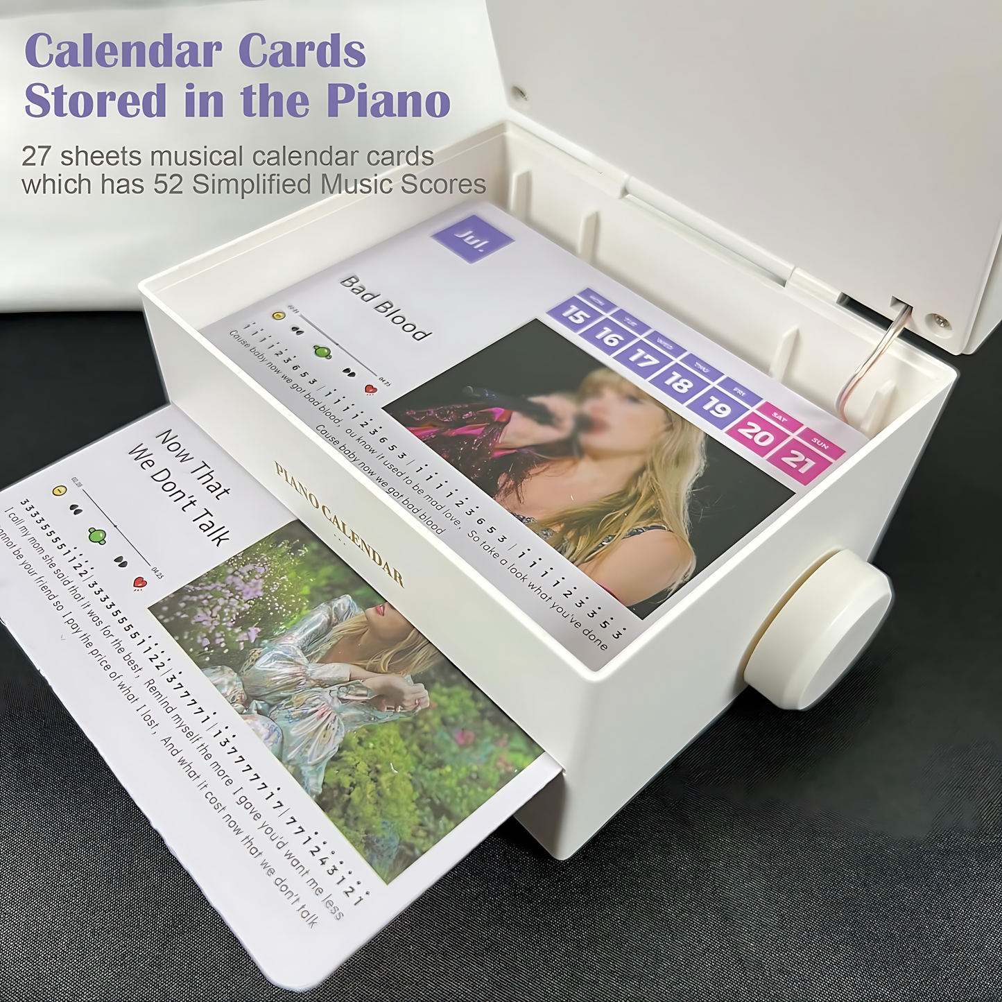 Mini Piano Music Calendar 2025 - Playable, customizable desktop decoration and practice tool, a gift for piano lovers!