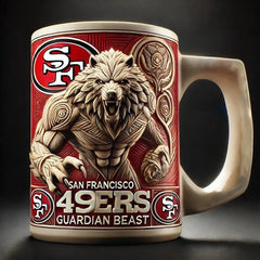 NFL Guardian Beast 3D Mug – 11oz Ceramic, Unique Sports Theme Design, Perfect for Football Fans and Gifts