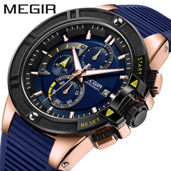 Cross-Border Megir Megir Men'S Watch Fashion Sports Multi-Function Timer Quartz Watch Men'S 2095