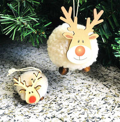 Christmas decorations doll deer ornaments creative puppet plush small pendant ornaments