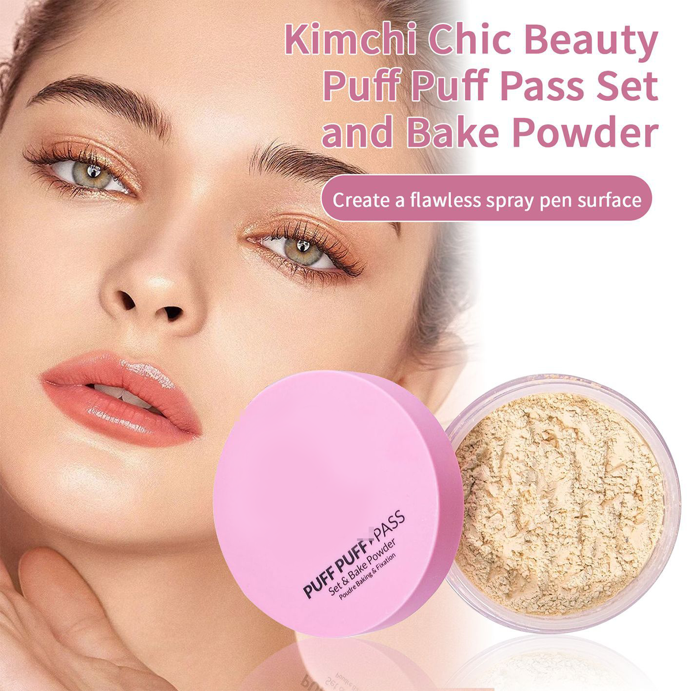 Cross-Border Girl Matte Oil-Control Setting Powder