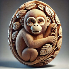 Enchanted Easter Animal Carving Resin Egg