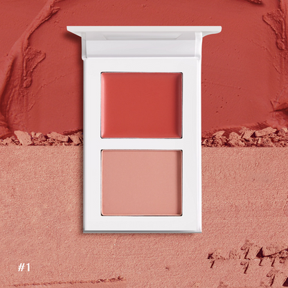 Two-Color Matte Cream & Powder Blush