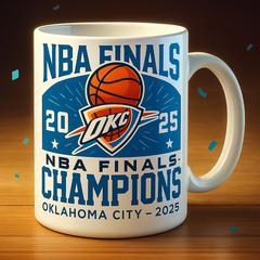 🏆2025 NBA Finals Champions Mug – OKC Thunder Edition