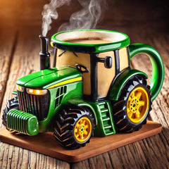 Vintage Green Tractor Farm Equipment Mug