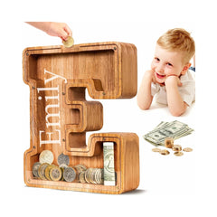 Alphabet piggy bank - wooden children's piggy bank Christmas selection