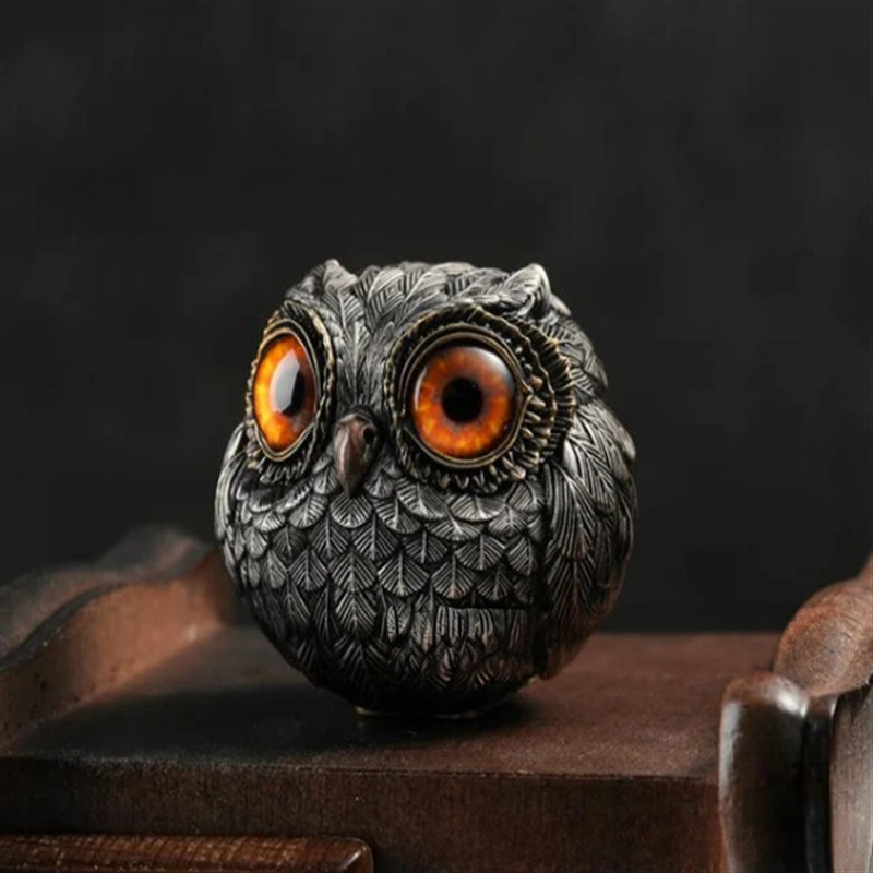 Whimsical Owl Beads Pendant: Artistic Home Décor Accent