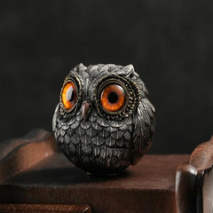 Whimsical Owl Beads Pendant: Artistic Home Décor Accent
