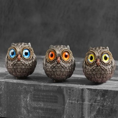 Whimsical Owl Beads Pendant: Artistic Home Décor Accent