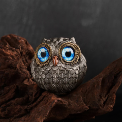 Whimsical Owl Beads Pendant: Artistic Home Décor Accent