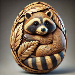 Enchanted Easter Animal Carving Resin Egg