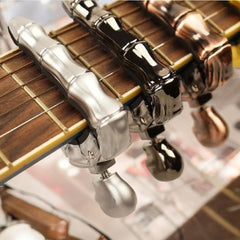 Rock Guitar Capo - Skull Shaped String Tensioner Accessorie Bass Players Husband Father Singer Metal Hard Rock, Musical Gift for Guitarist