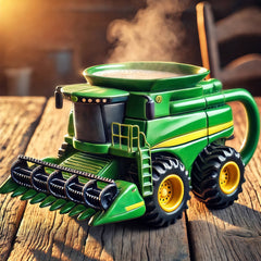 Vintage Green Tractor Farm Equipment Mug