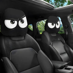 😆 Funny Cartoon Car Headrest Covers – 2PCS 2D Universal Fit 🚗