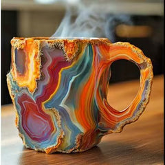 Mineral Crystal Infused Coffee Mugs – Nature's Beauty in Every Sip