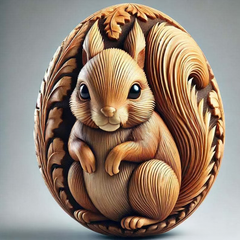 Enchanted Easter Animal Carving Resin Egg