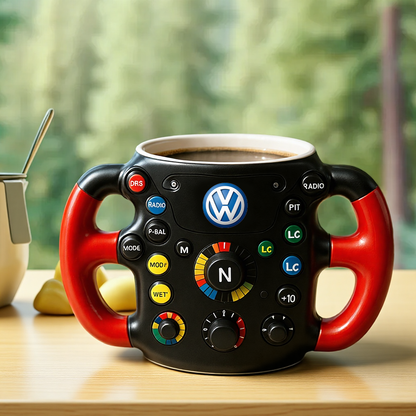 F1 Steering Wheel Mug – Performance Design for Racing Fans