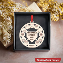 Baseball Softball Team Personalized Ornament - Baseball Christmas Ornament - Baseball Team Gift