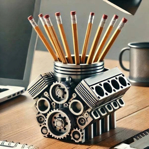 Pen Holder with V8 Engine