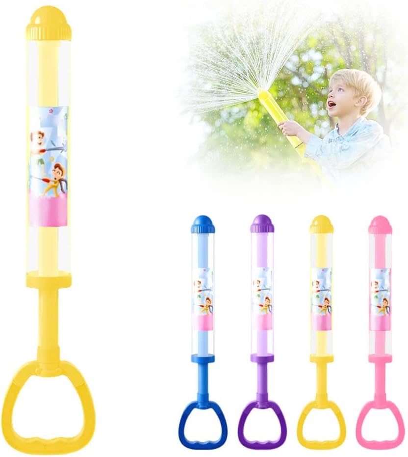 Firework Water Spray Gun, Fireworks Style Water Spray Toys, High-Pressure Pull-Out Sprinkler Toy, Romantic Firework Water Toys for Couples Family and Friends, Interactive Game Family Party (Blue)