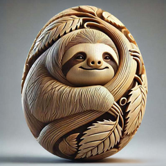Enchanted Easter Animal Carving Resin Egg