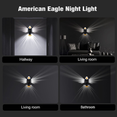 Black Eagle Wall Lamp | Modern LED Wall Decor | Mood Light for Parties and Holidays