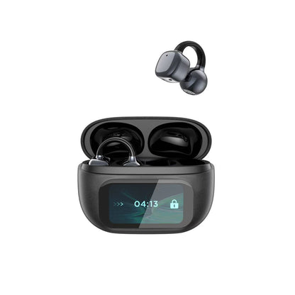 G08 Smart Clip-On Bluetooth Earbud with Large Battery & Color Display