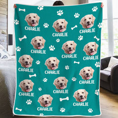 Love Has Four Paws - Personalized Custom Blanket - Upload Image, Gift For Pet Lovers, Christmas Gift