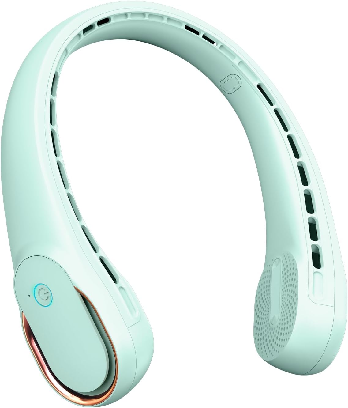 FrSara Neck Fan, Portable Personal Fan Strong Wind, 5200mAh, Air Volume,360° Cooling, No Hair Twisting, Air Volume On 2 Sides, Non-Slip, Quick Charge, Long Use Time, Gift for Father, Dad, Women