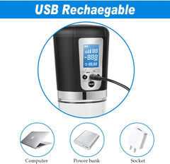Electric Penis Enlarge Vacuum Pump with 4 Suction Intensities, Adorime Rechargeable Automatic High-Vacuum Penis Enlargement Extend Pump, Air Pressure Device Black