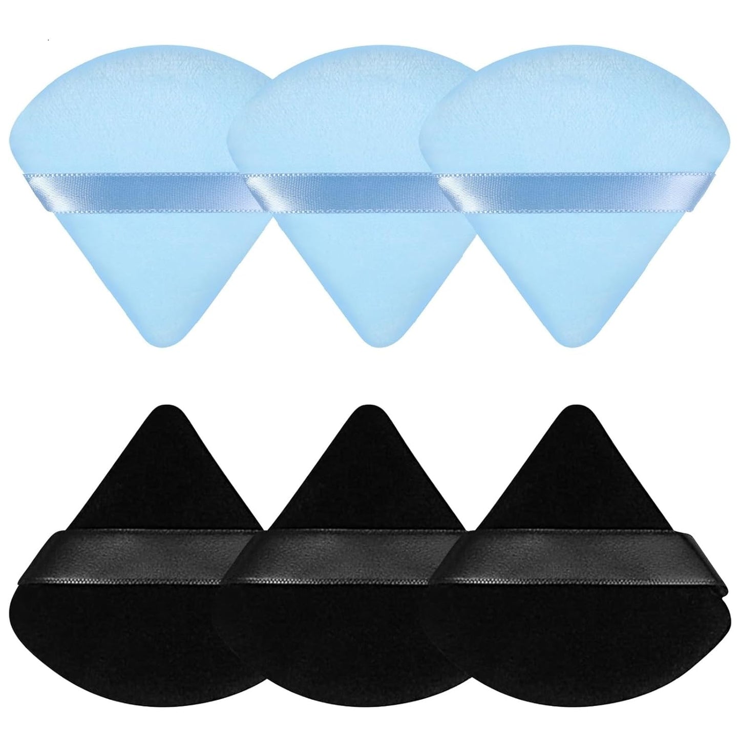 Pimoys 6 Pcs Soft Triangle Powder Puff (Black)
