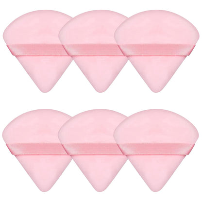 Pimoys 6 Pcs Soft Triangle Powder Puff (Black)
