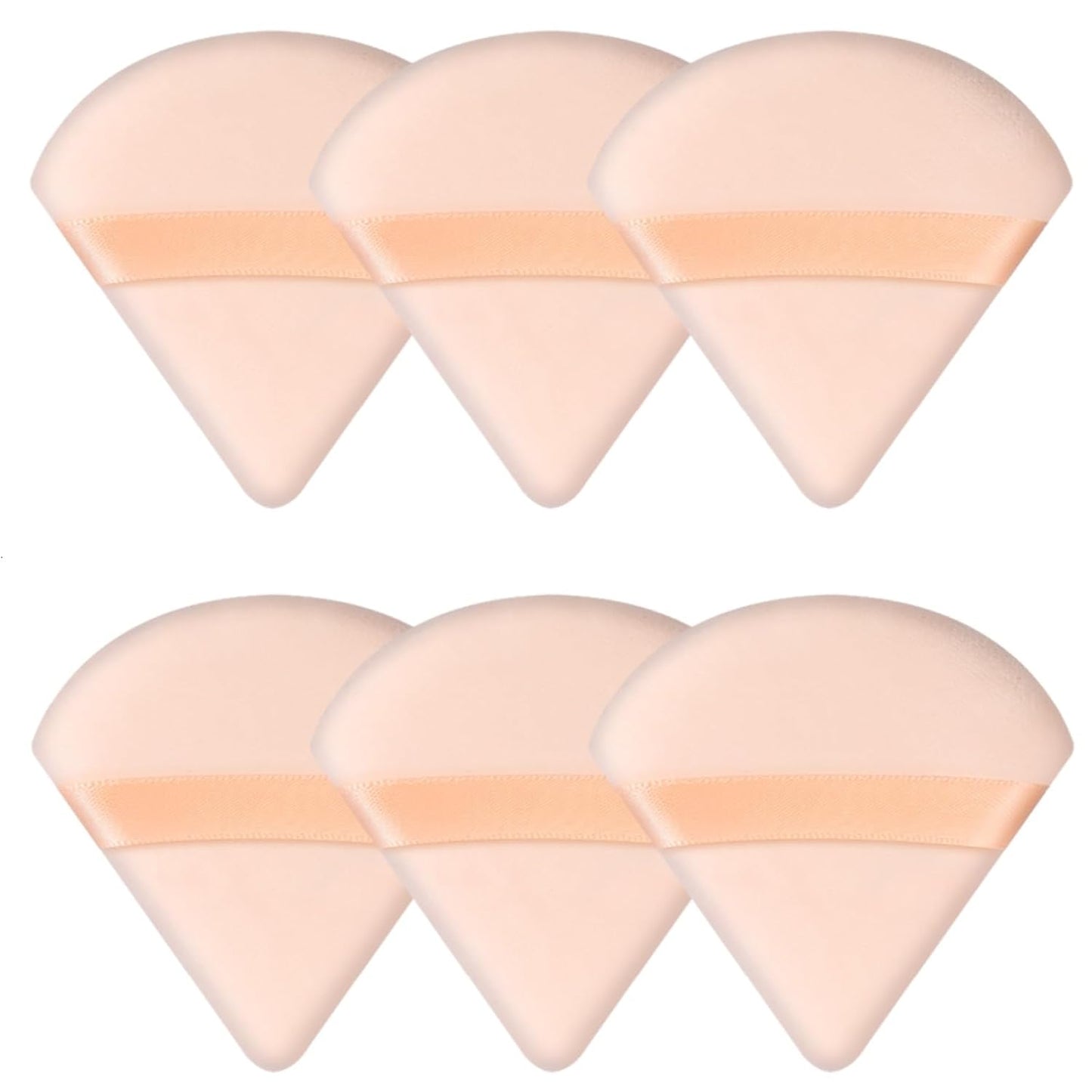 Pimoys 6 Pcs Soft Triangle Powder Puff (Black)
