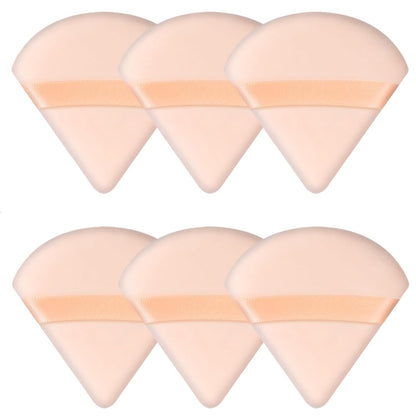 Pimoys 6 Pcs Soft Triangle Powder Puff (Black)