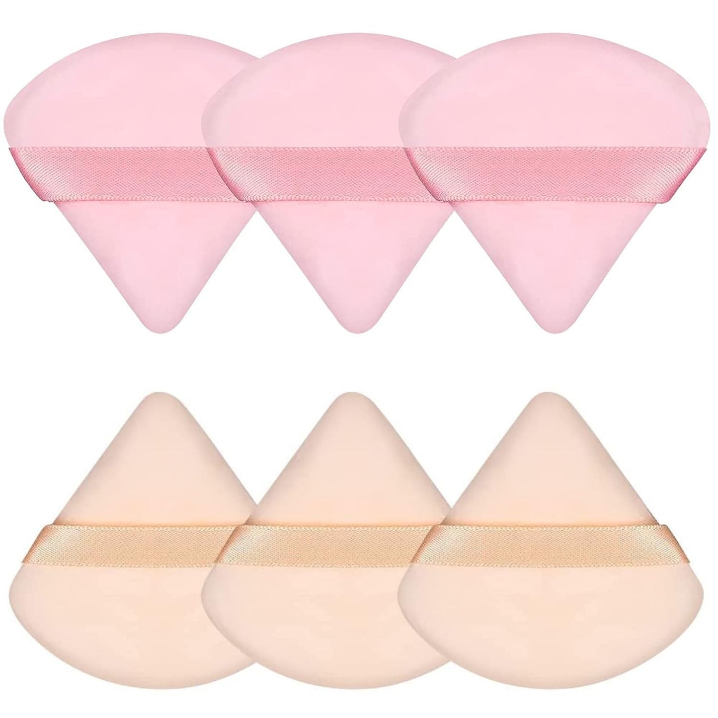 Pimoys 6 Pcs Soft Triangle Powder Puff (Black)