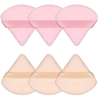 Pimoys 6 Pcs Soft Triangle Powder Puff (Black)