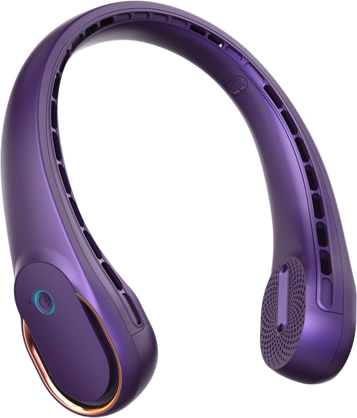 FrSara Neck Fan, Portable Personal Fan Strong Wind, 5200mAh, Air Volume,360° Cooling, No Hair Twisting, Air Volume On 2 Sides, Non-Slip, Quick Charge, Long Use Time, Gift for Father, Dad, Women