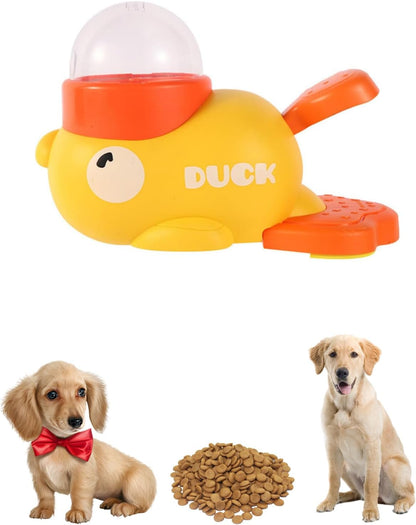 Duck Treat Dispenser,2 in 1 Dog Food Slow Feeder,for Small & Medium Dogs Interactive Funny Dog Feeding Training Tool
