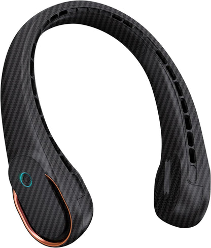 FrSara Neck Fan, Portable Personal Fan Strong Wind, 5200mAh, Air Volume,360° Cooling, No Hair Twisting, Air Volume On 2 Sides, Non-Slip, Quick Charge, Long Use Time, Gift for Father, Dad, Women