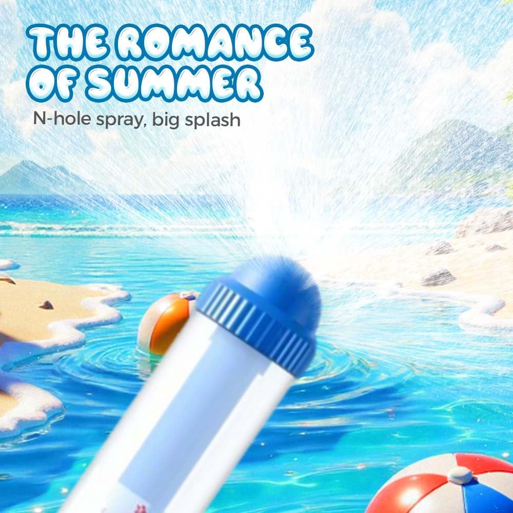 Firework Water Spray Gun, Fireworks Style Water Spray Toys, High-Pressure Pull-Out Sprinkler Toy, Romantic Firework Water Toys for Couples Family and Friends, Interactive Game Family Party (Blue)