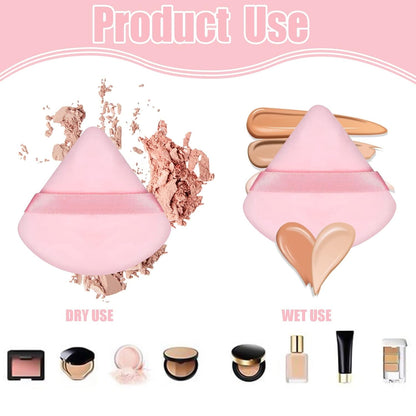 Pimoys 6 Pcs Soft Triangle Powder Puff (Black)